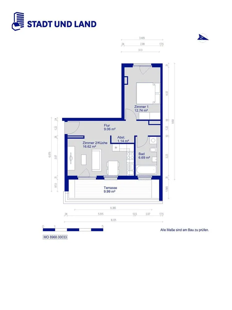 2 room apartment with 51 m² in Berlin – Photo 3