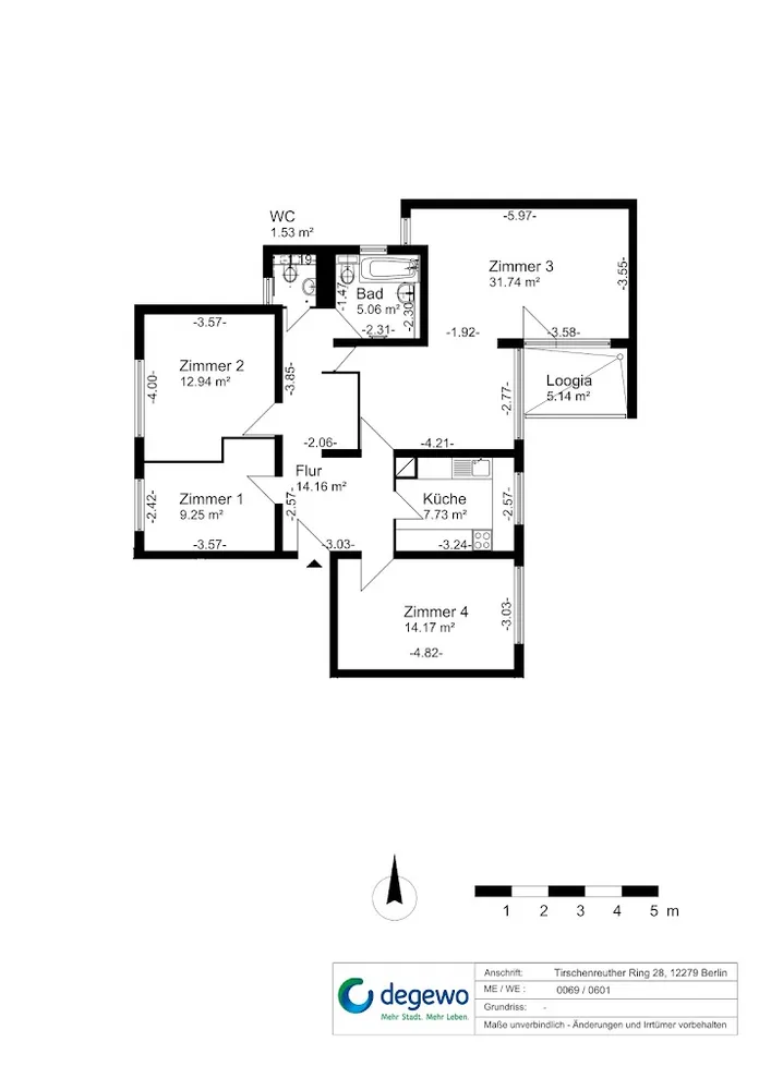 4 Zimmer Wohnung mit 99 m² in Berlin – Bild 4