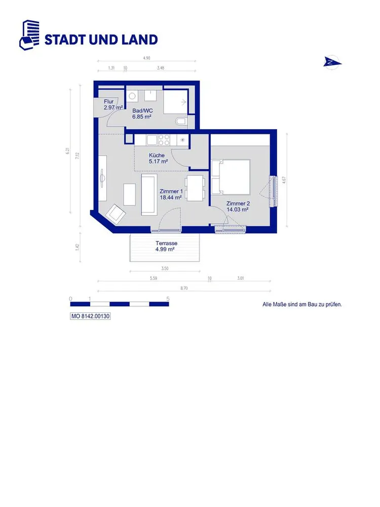 2 Zimmer Wohnung mit 52 m² in Berlin – Bild 9