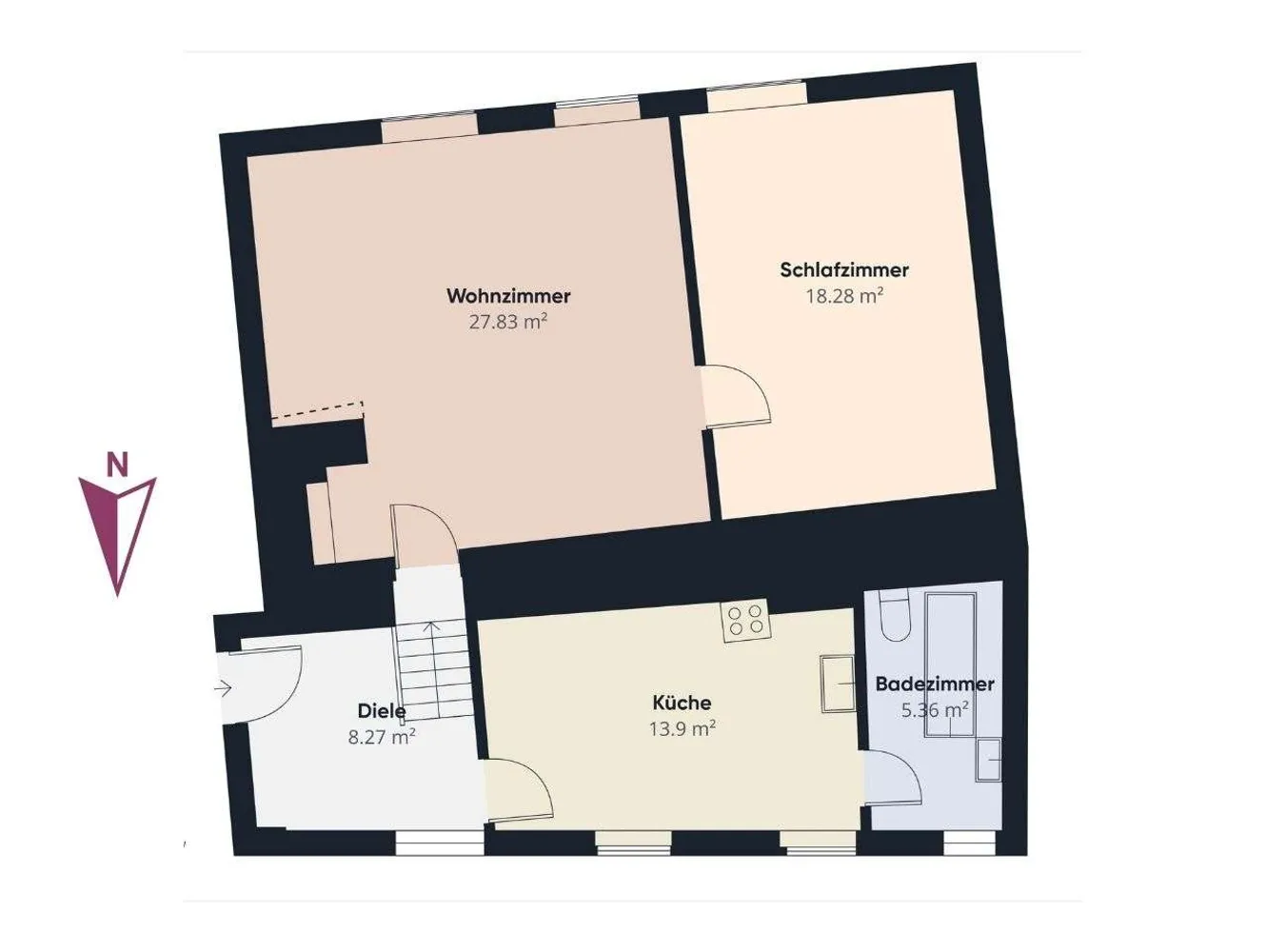 2 Zimmer Wohnung mit 74 m² in Regensburg – Bild 3