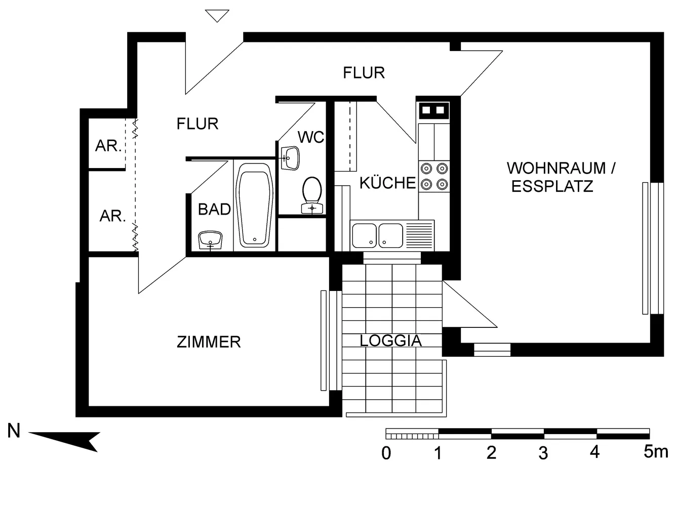 2 Zimmer Wohnung mit 59 m² in Berlin – Bild 1