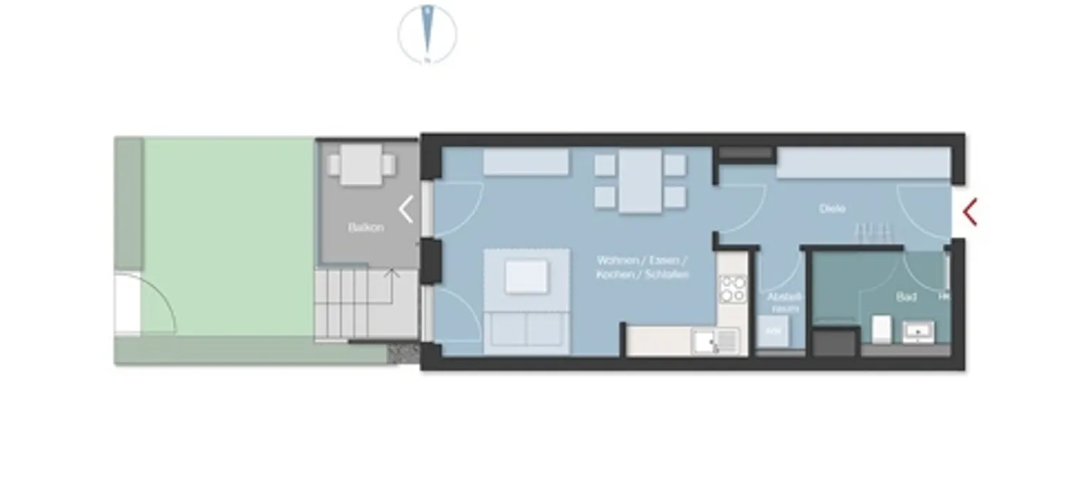 1 room apartment with 37 m² in Frankfurt am Main – Photo 10