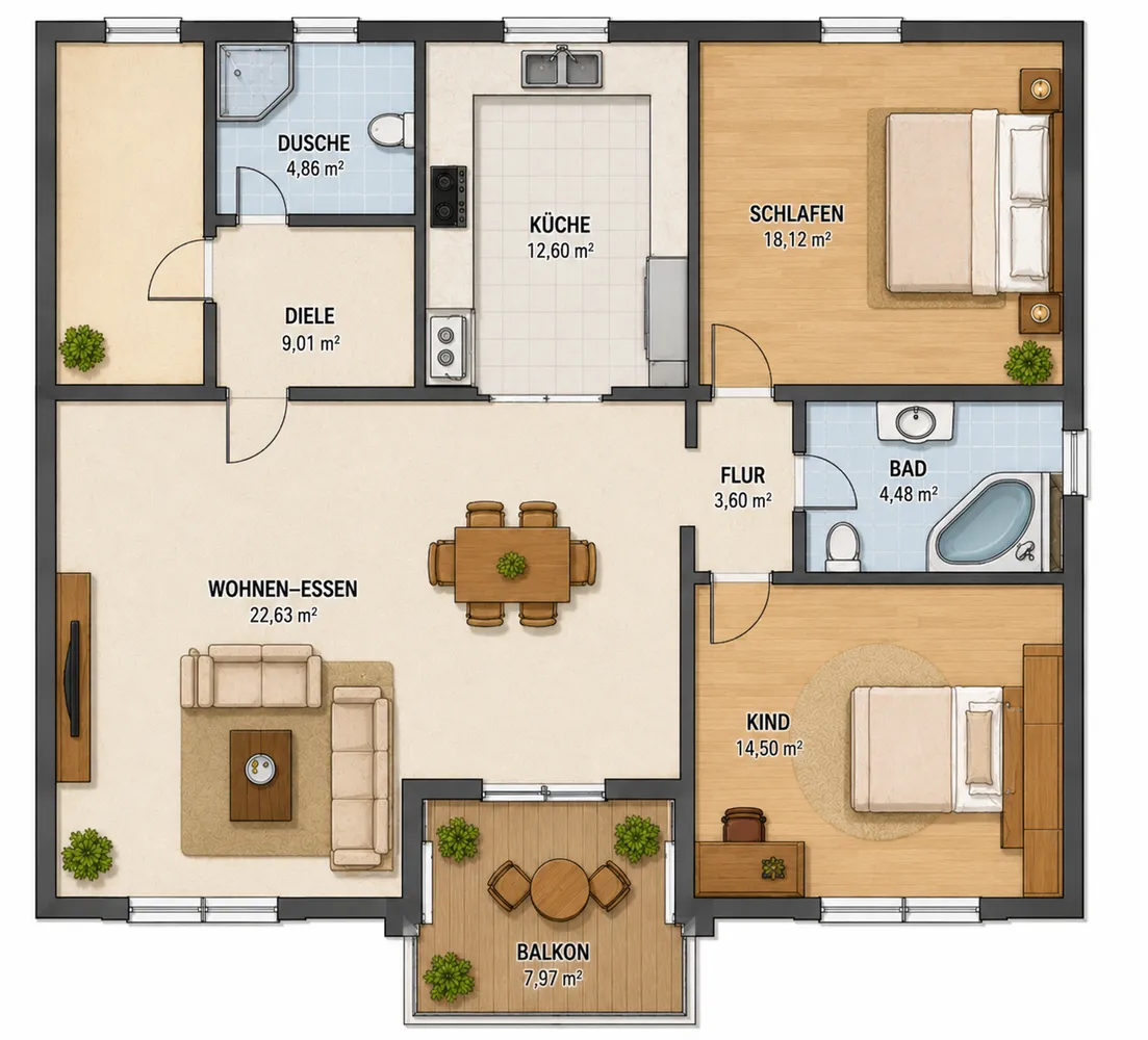 3 Zimmer Wohnung mit 103 m² in Frankfurt am Main – Bild 11