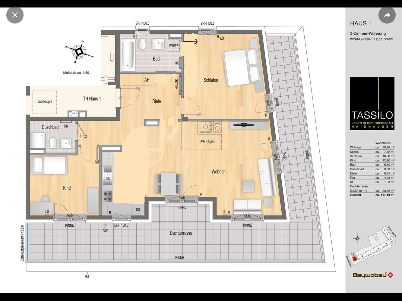 3 Zimmer Wohnung mit 117 m² in München – Bild 6