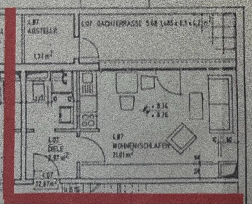 Studio mit 28 m² in Freiburg im Breisgau – Bild 9