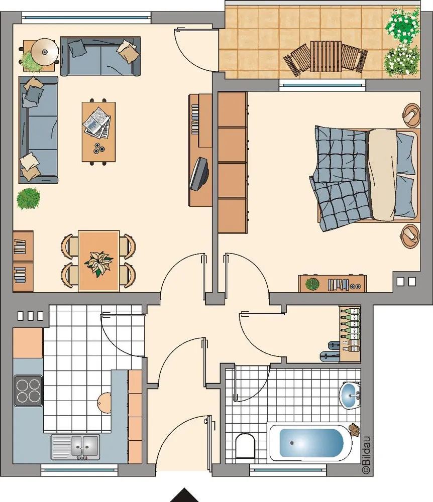 2 Zimmer Wohnung mit 54 m² in Remscheid – Bild 2