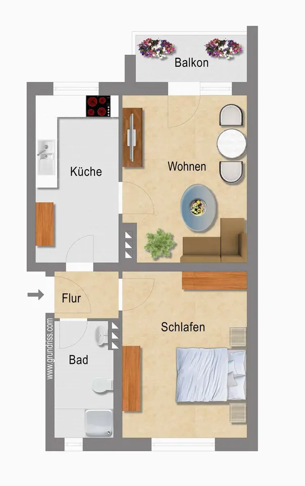 2 room apartment with 54 m² in Magdeburg – Photo 8
