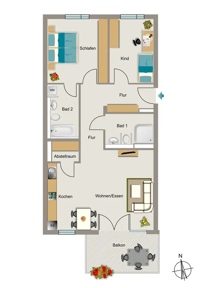 3 Zimmer Wohnung mit 91 m² in Bochum – Bild 5