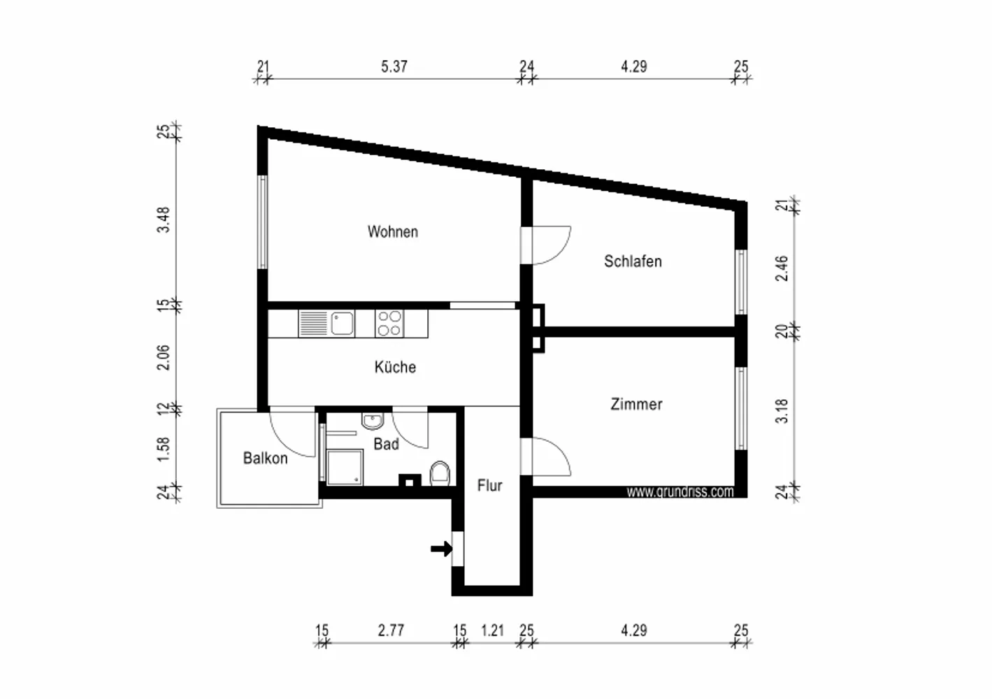 3 Zimmer Wohnung mit 65 m² in Nürnberg – Bild 2