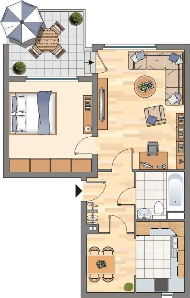 2 Zimmer Wohnung mit 53 m² in Aachen – Bild 2