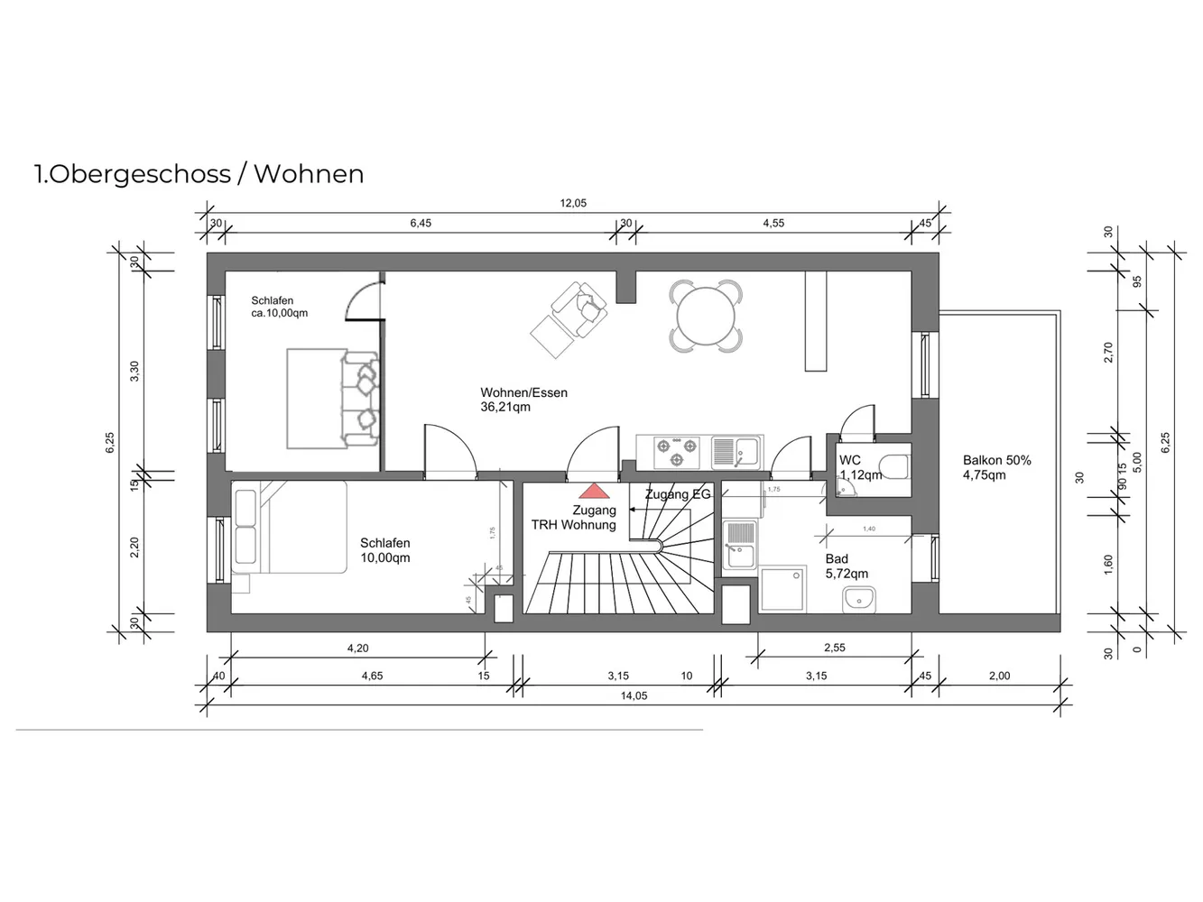 1 Zimmer Wohnung mit 48 m² in Esslingen am Neckar – Bild 3