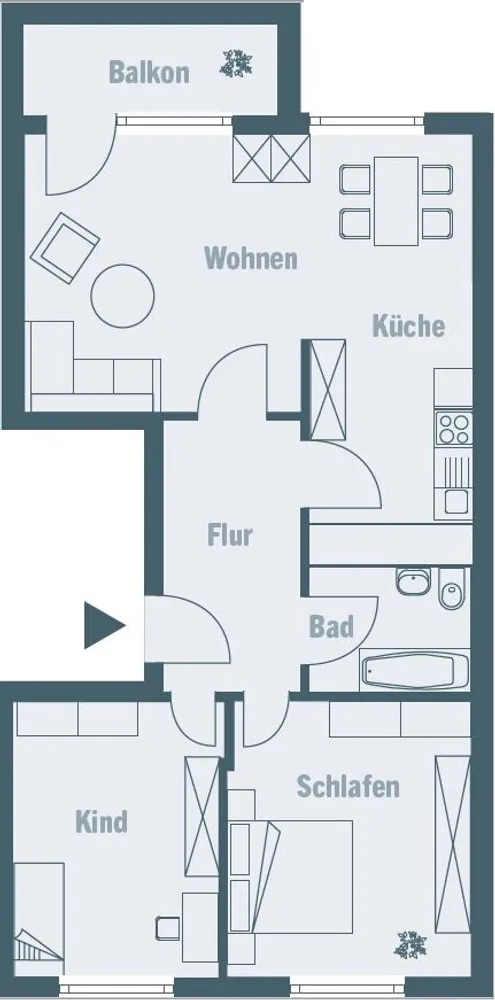 3 Zimmer Wohnung mit 58 m² in Magdeburg – Bild 9