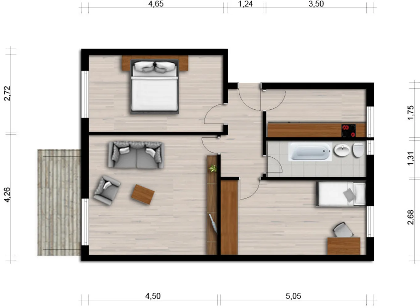 3 Zimmer Wohnung mit 62 m² in Hoyerswerda – Bild 2