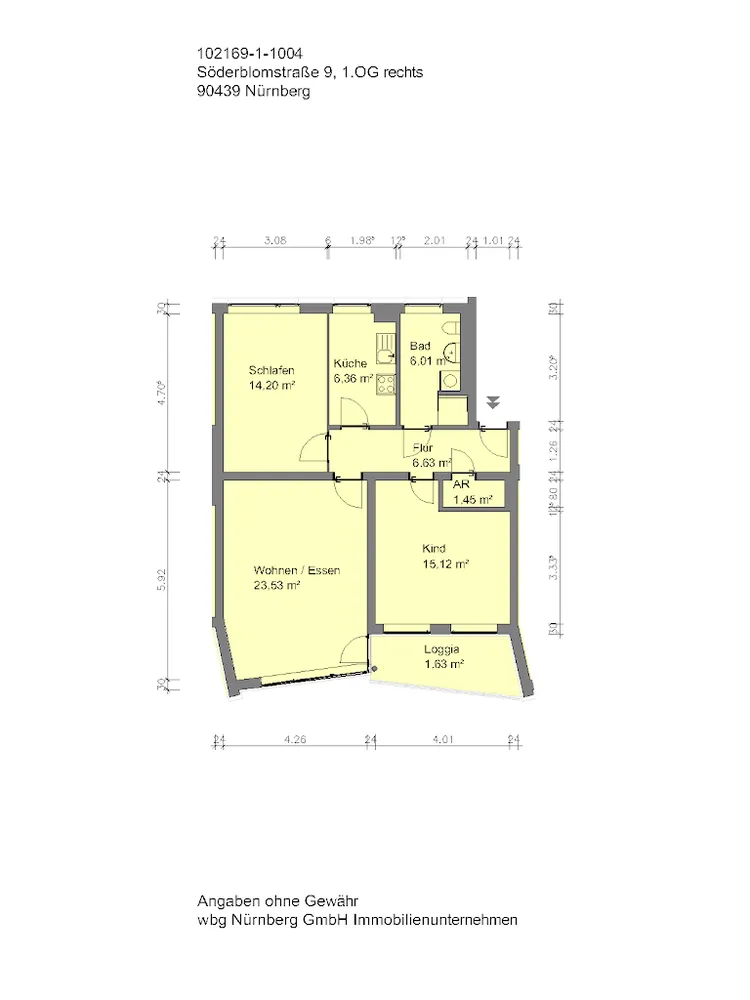 3 Zimmer Wohnung mit 75 m² in Nürnberg – Bild 12