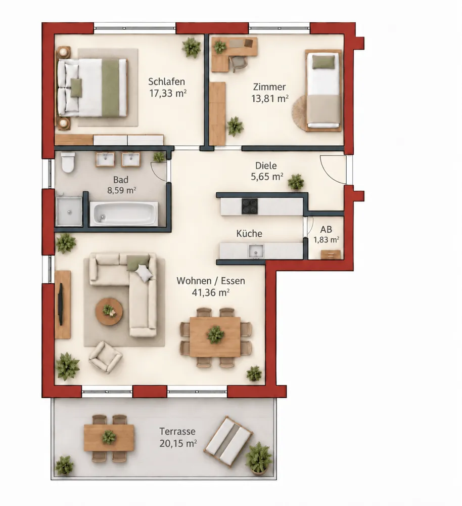 3 Zimmer Wohnung mit 99 m² in Schwäbisch Hall – Bild 1