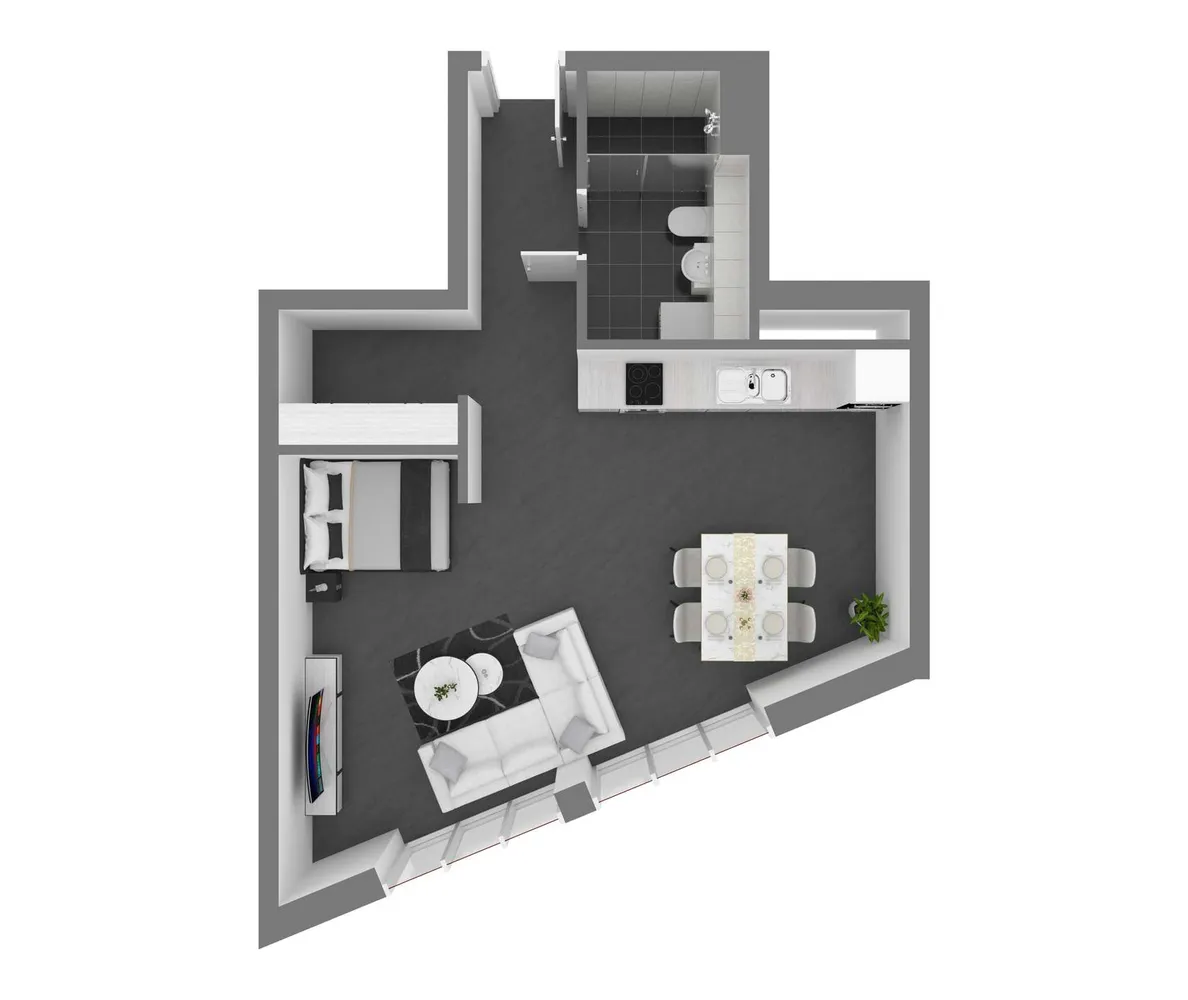 1 room apartment with 50 m² in Dortmund – Photo 6