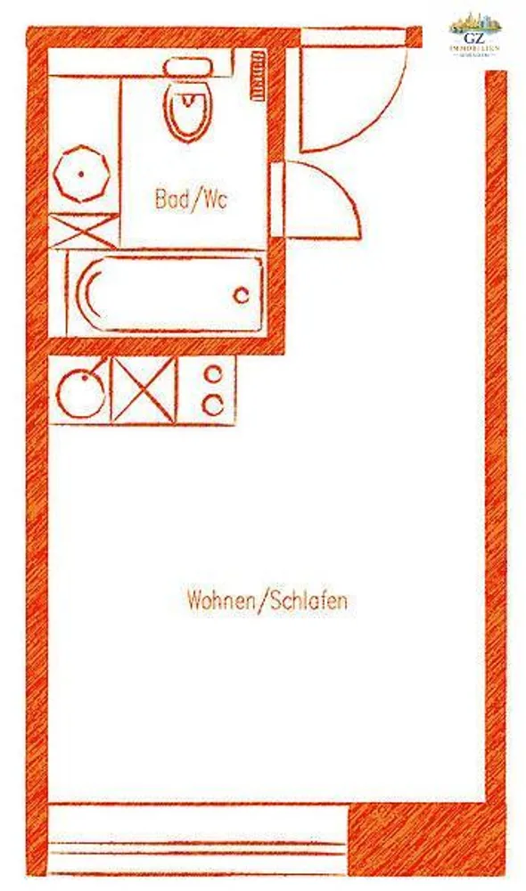 1 Zimmer Wohnung mit 24 m² in Dresden – Bild 2
