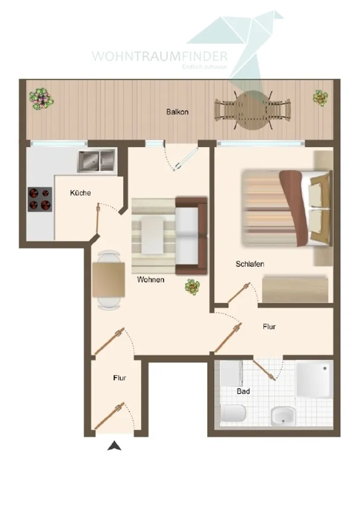 2 Zimmer Wohnung mit 50 m² in Zwickau – Bild 9