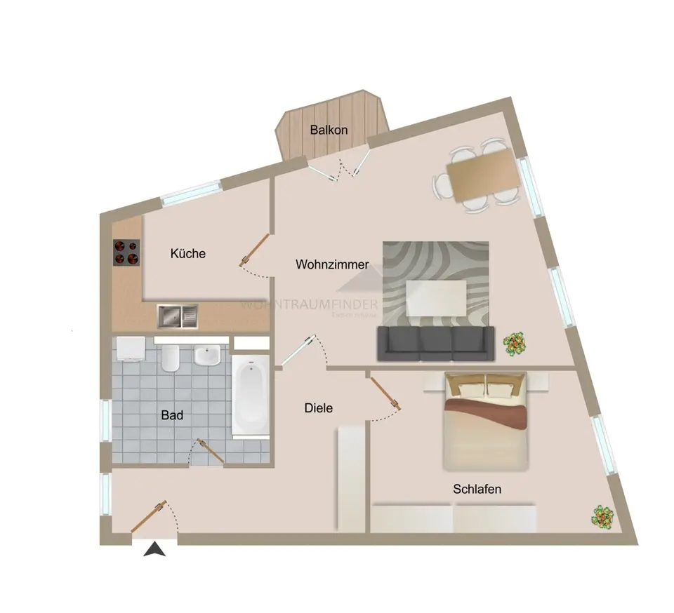 2 Zimmer Wohnung mit 61 m² in Zwickau – Bild 8