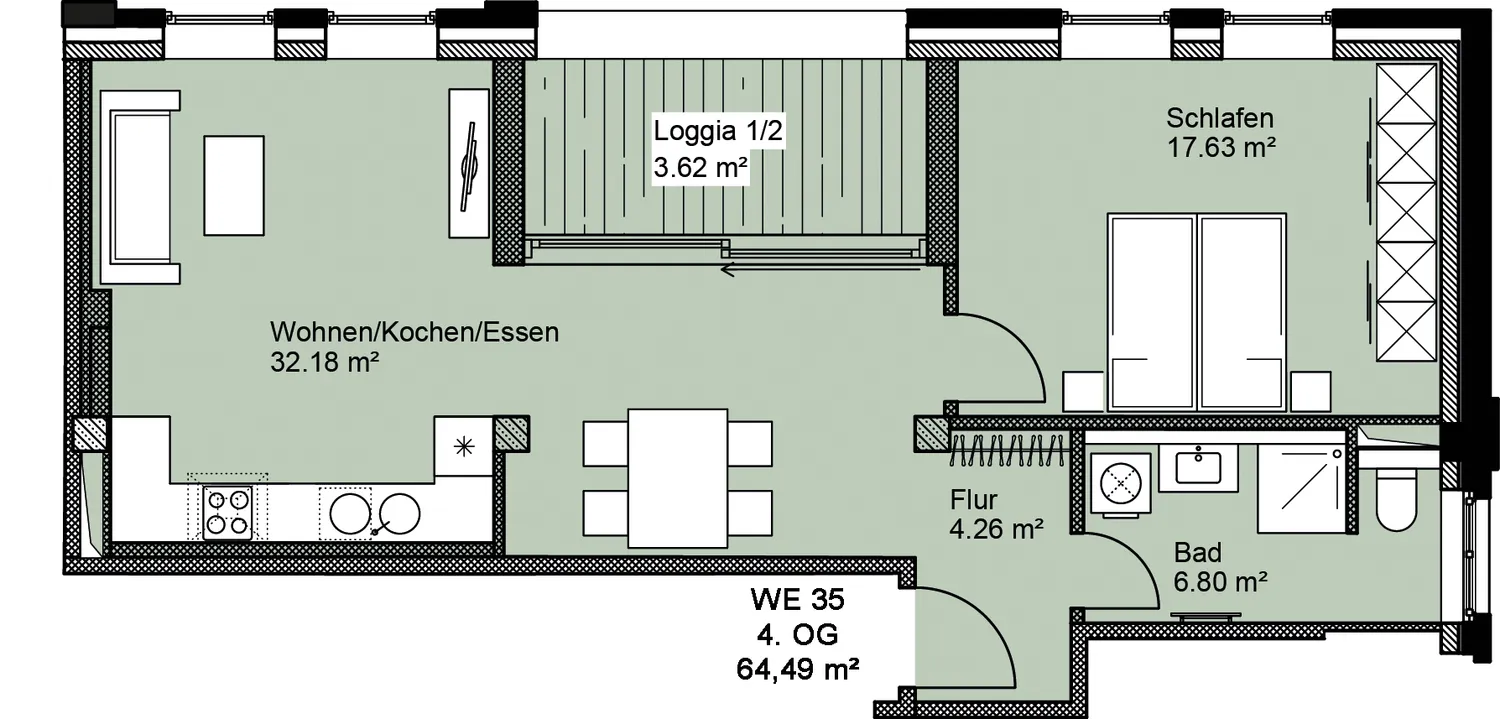 2 Zimmer Wohnung mit 64 m² in Leipzig – Bild 6
