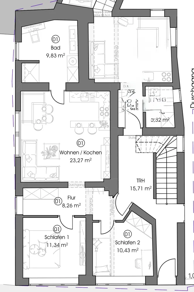 3 Zimmer Wohnung mit 63 m² in Augsburg – Bild 5