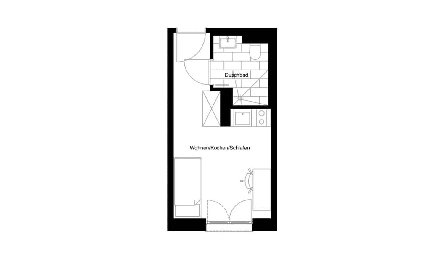 1 Zimmer Wohnung mit 20 m² in Nürnberg – Bild 4