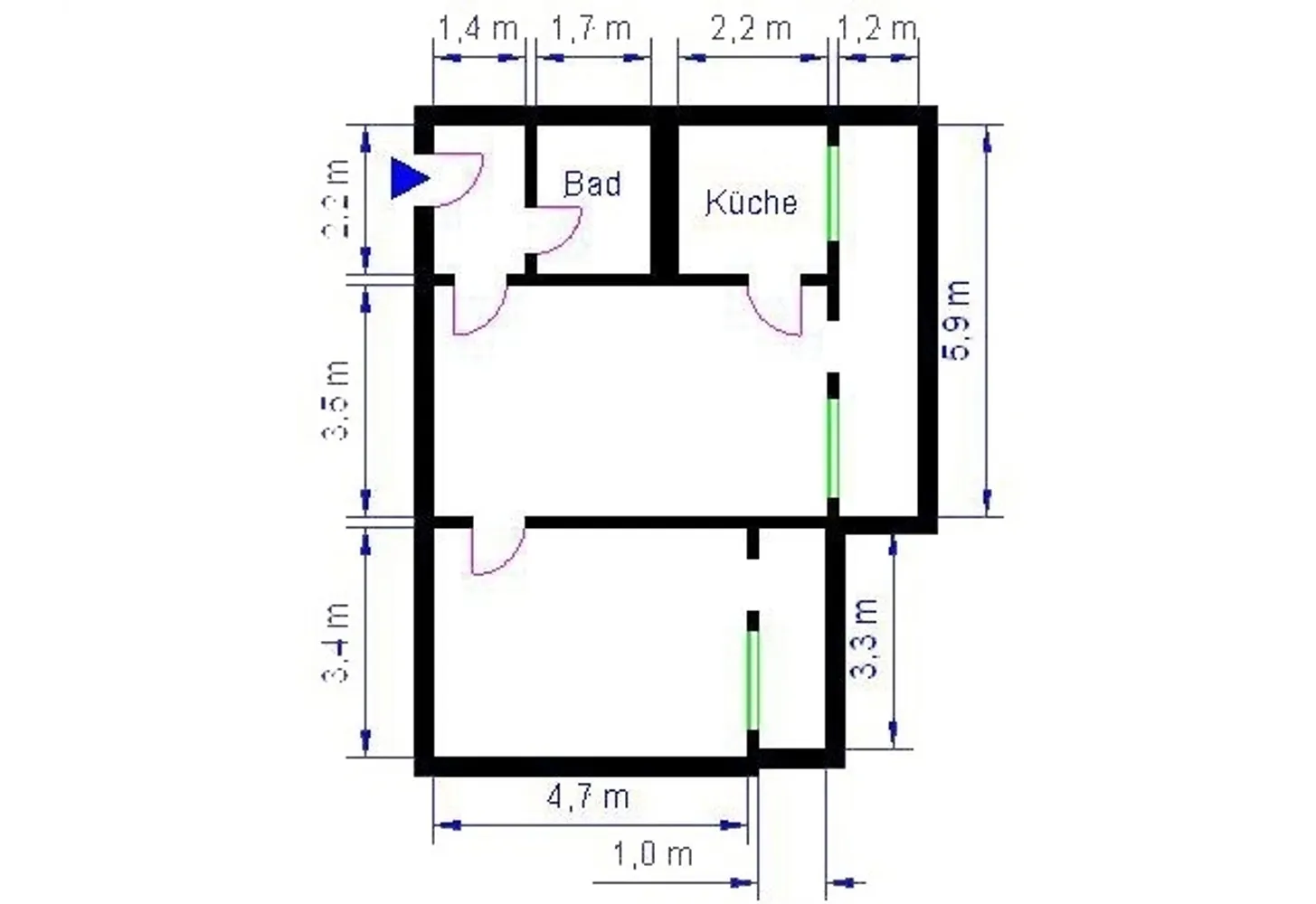 2 Zimmer Wohnung mit 49 m² in Magdeburg – Bild 3