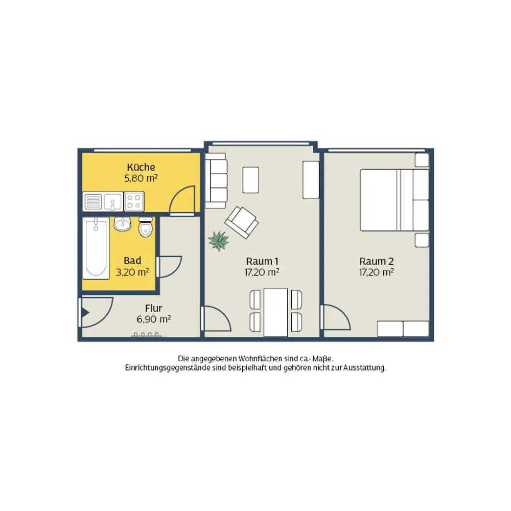 2 Zimmer Wohnung mit 49 m² in Leipzig – Bild 2