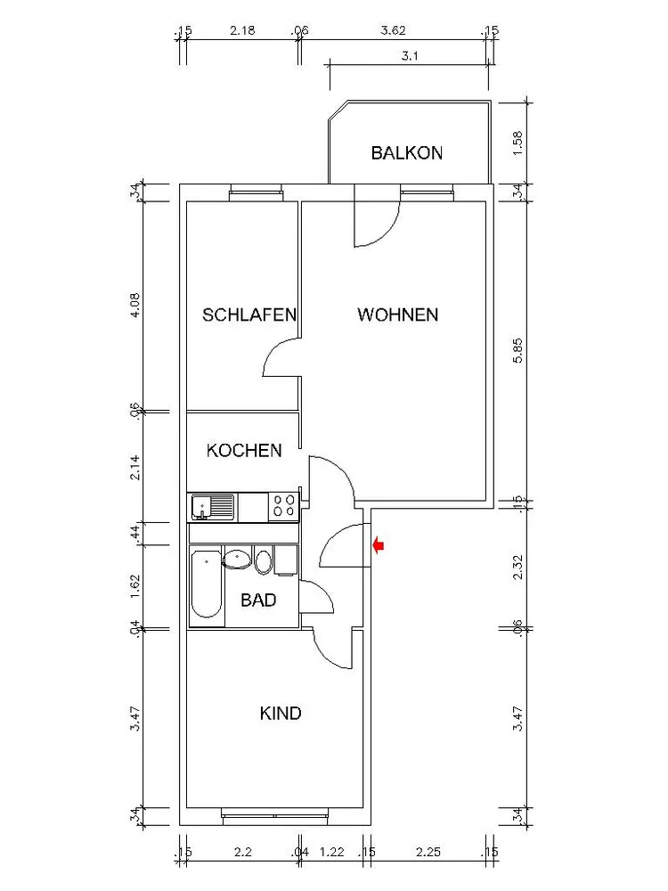 3 Zimmer Wohnung mit 55 m² in Chemnitz – Bild 3