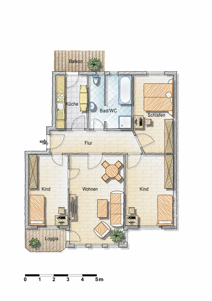4 Zimmer Wohnung mit 102 m² in Magdeburg – Bild 2