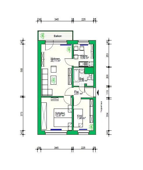 3 room apartment with 56 m² in Schwerin – Photo 8
