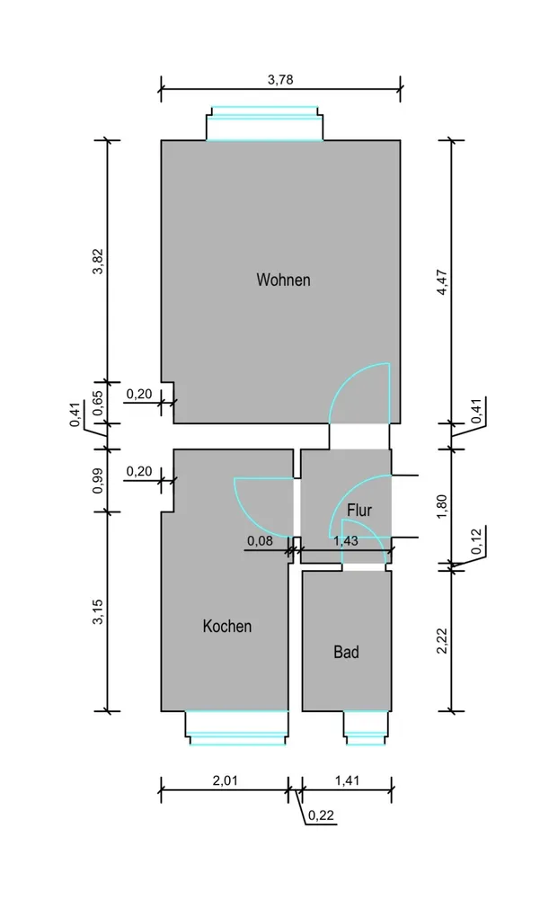 1 Zimmer Wohnung mit 31 m² in Halle (Saale) – Bild 6