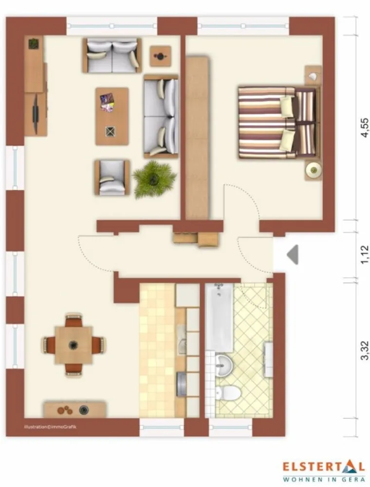 2 Zimmer Wohnung mit 60 m² in Gera – Bild 4