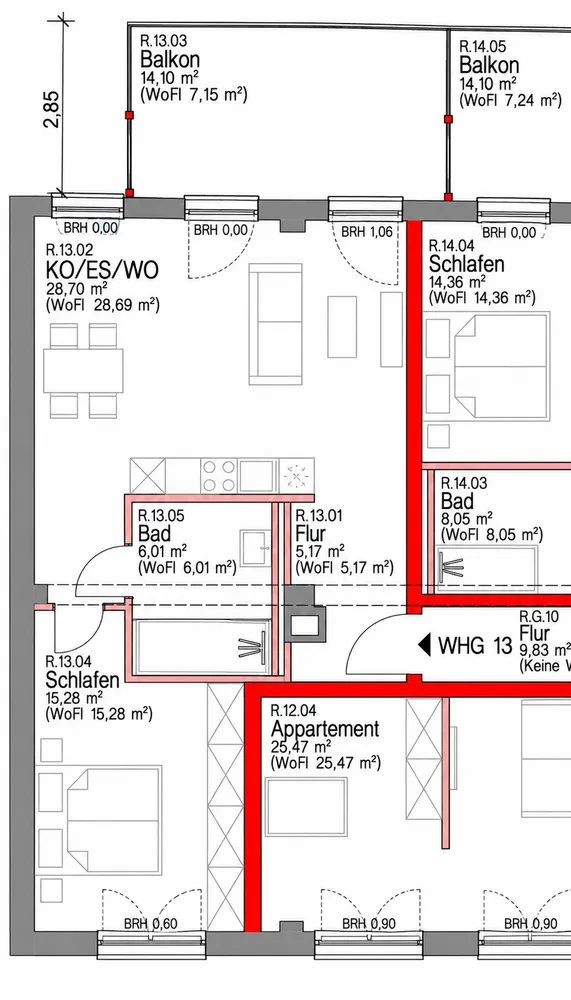 2 Zimmer Wohnung mit 63 m² in Schwetzingen – Bild 7