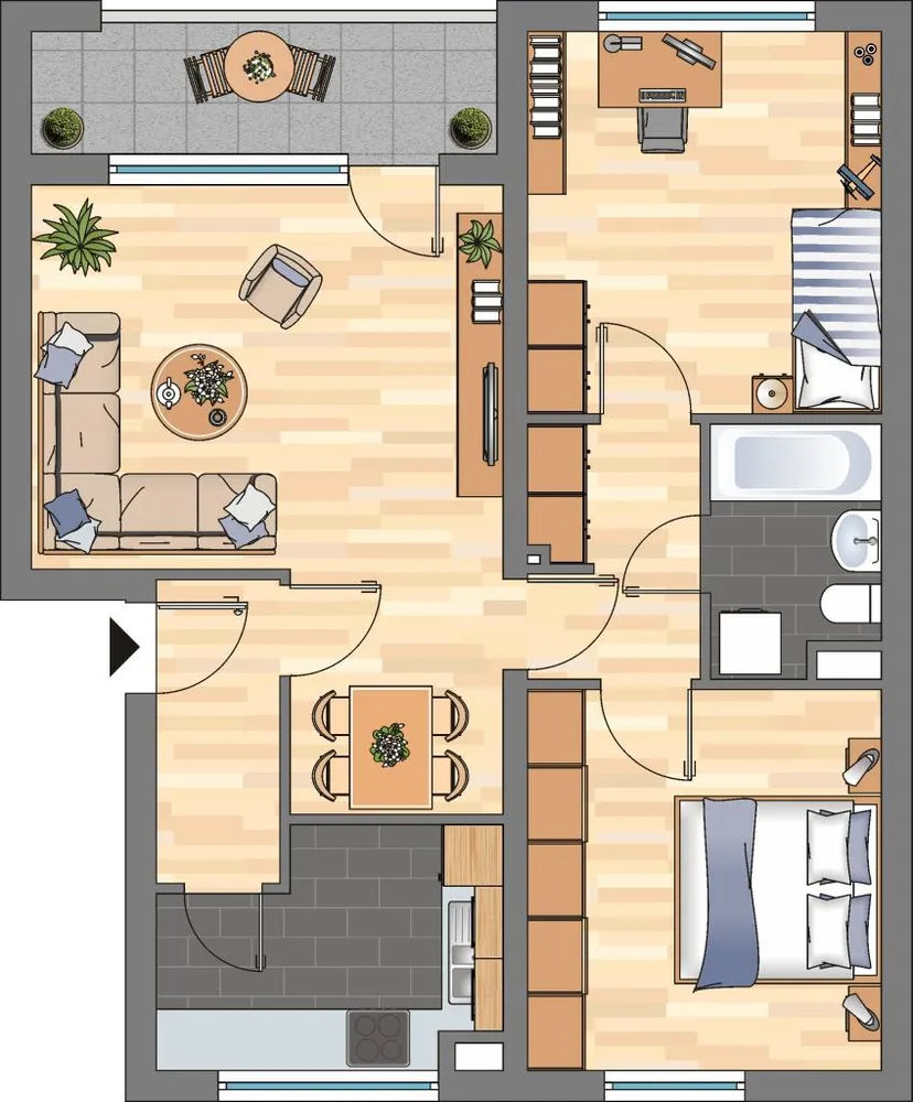 3 Zimmer Wohnung mit 70 m² in Braunschweig – Bild 2