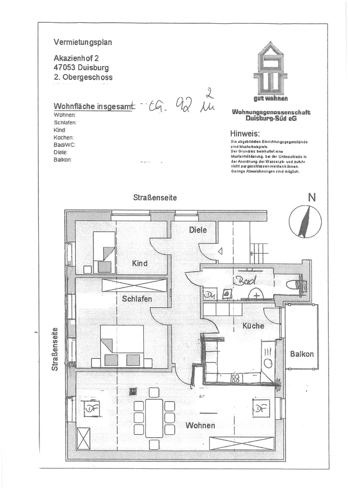 3 Zimmer Wohnung mit 92 m² in Duisburg – Bild 4
