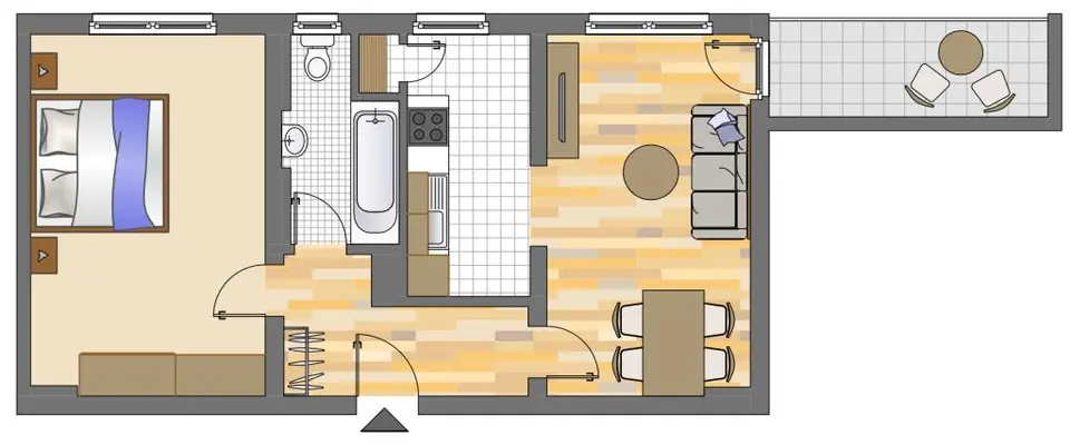 2 Zimmer Wohnung mit 53 m² in Mönchengladbach – Bild 2