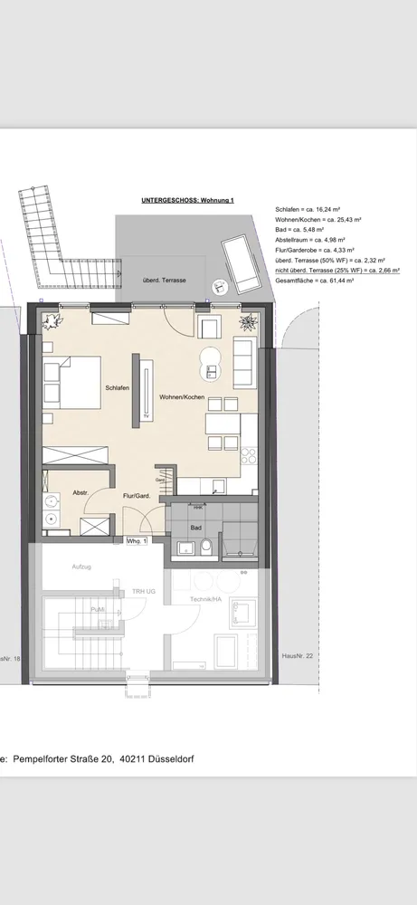 2 room apartment with 62 m² in Düsseldorf – Photo 4