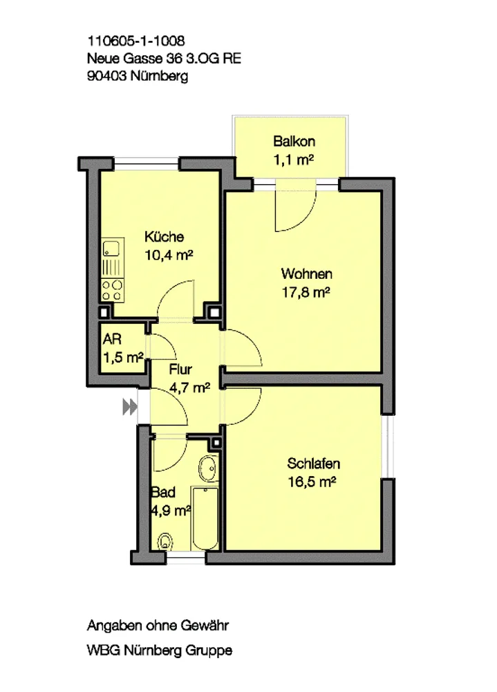 2 Zimmer Wohnung mit 55 m² in Nürnberg – Bild 12