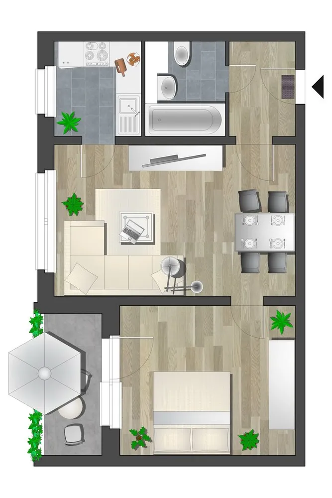 2 room apartment with 45 m² in Chemnitz – Photo 5