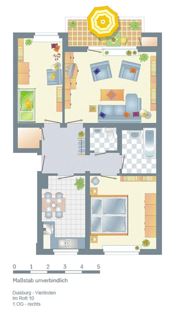 3 Zimmer Wohnung mit 72 m² in Duisburg – Bild 4