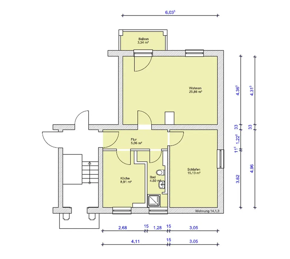 2 room apartment with 62 m² in Magdeburg – Photo 9
