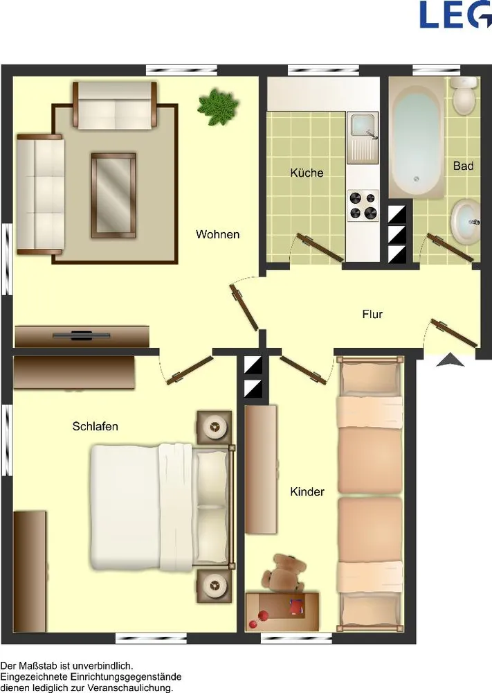 3 Zimmer Wohnung mit 51 m² in Paderborn – Bild 2