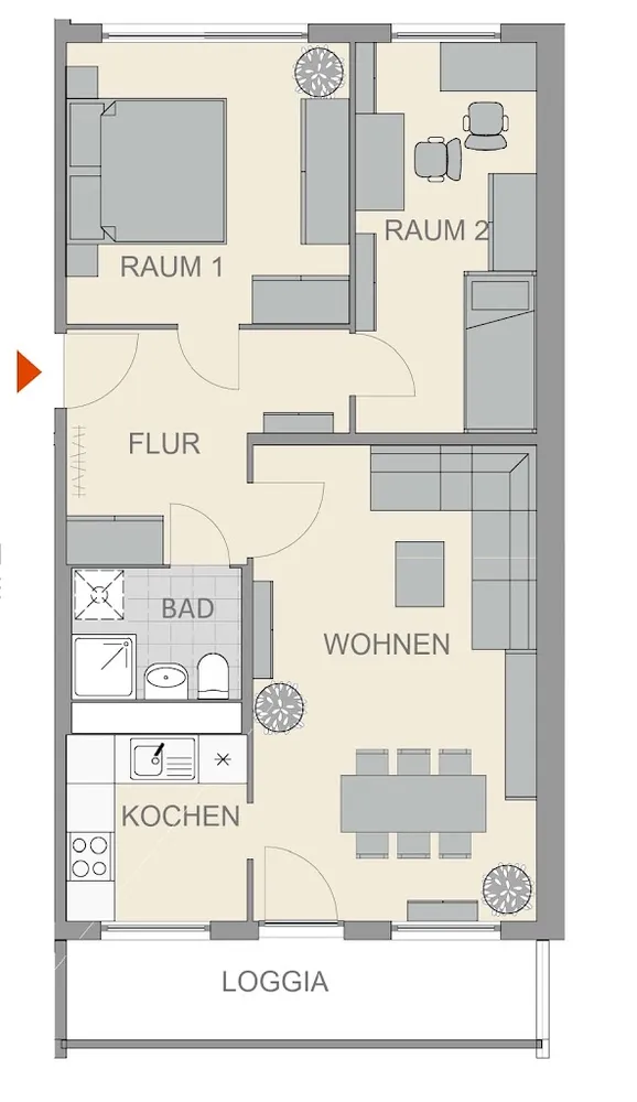 3 Zimmer Wohnung mit 64 m² in Dresden – Bild 2