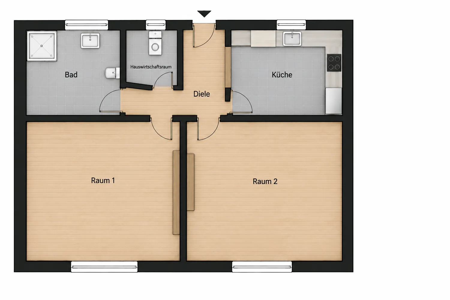 2 Zimmer Wohnung mit 65 m² in Haan – Bild 6