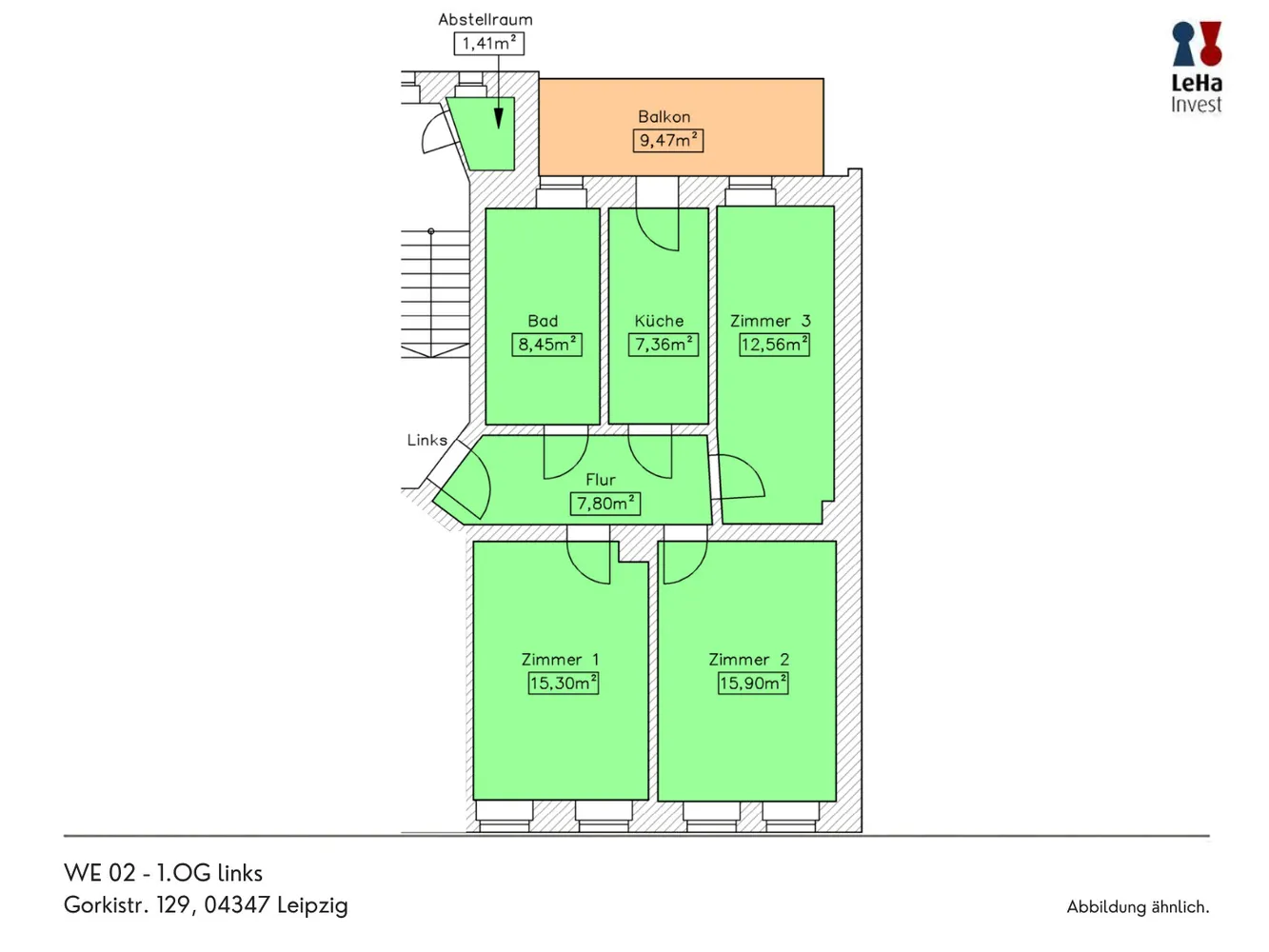 3 Zimmer Wohnung mit 74 m² in Leipzig – Bild 3