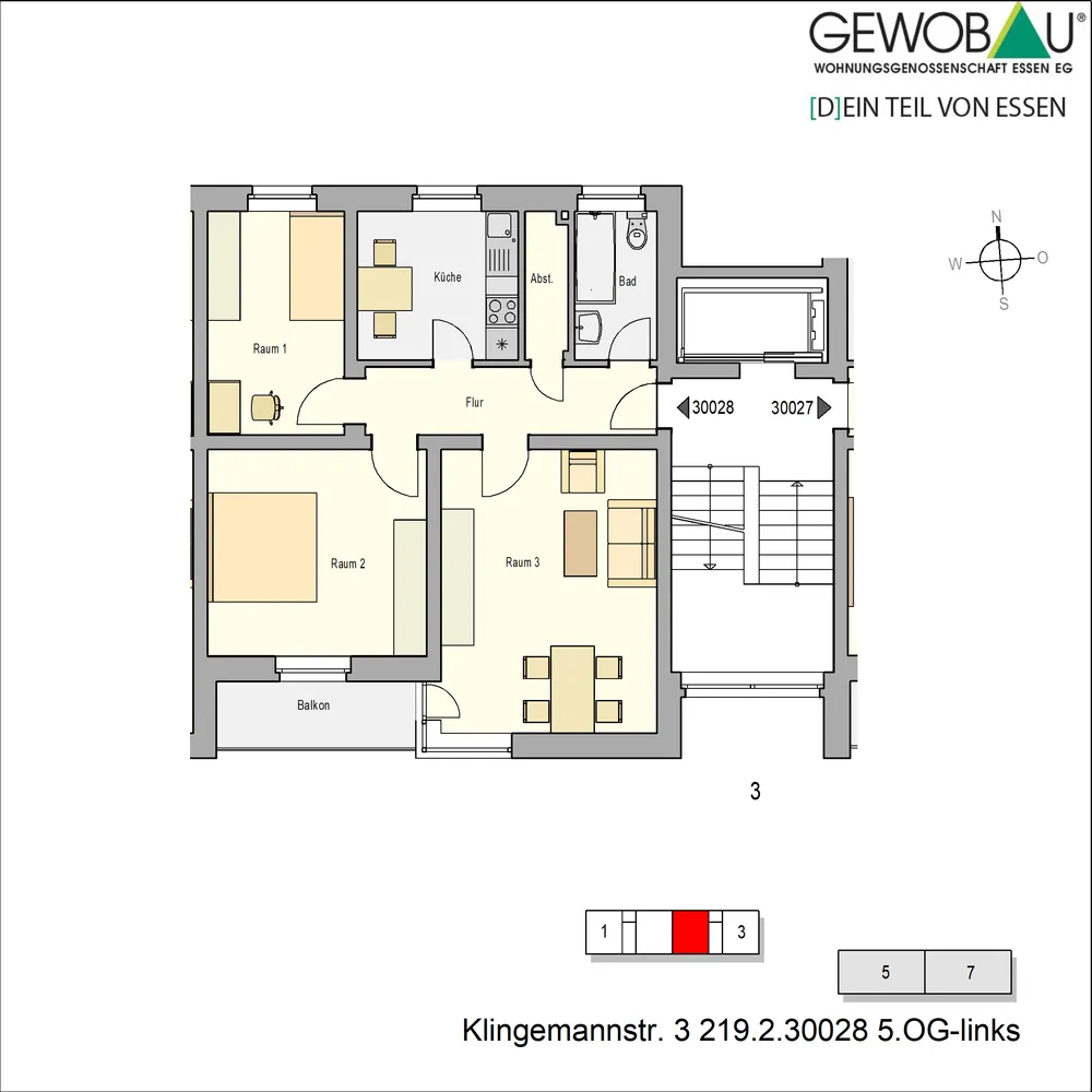 3 Zimmer Wohnung mit 67 m² in Essen – Bild 3