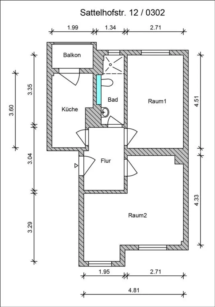 2 Zimmer Wohnung mit 50 m² in Leipzig – Bild 4