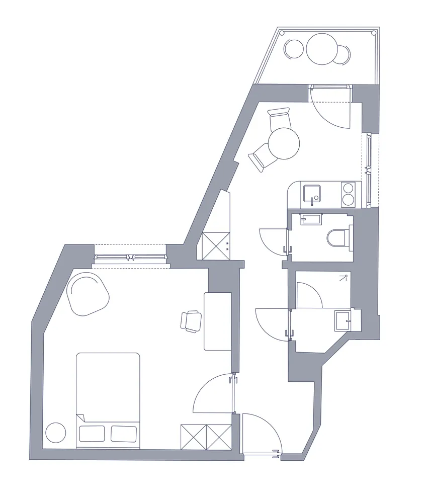 2 Zimmer Wohnung mit 34 m² in Stuttgart – Bild 2