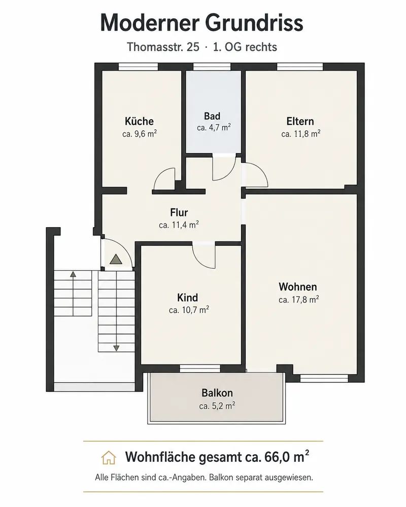 4 Zimmer Wohnung mit 66 m² in Mülheim an der Ruhr – Bild 7
